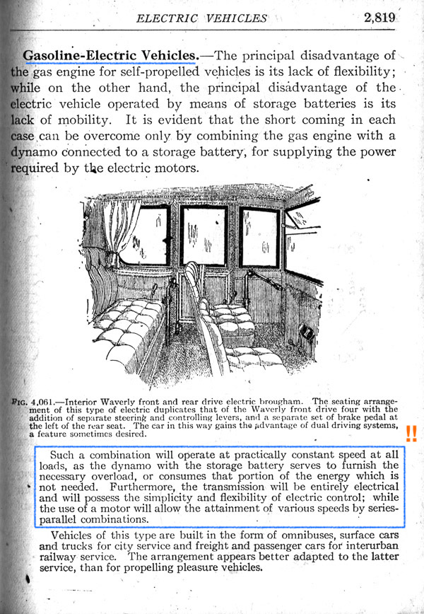 Gasoline-Electric Vehicles