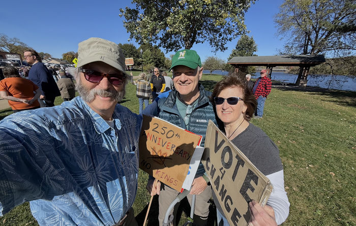 Richard, Bruce & Ann Vote No Kings!