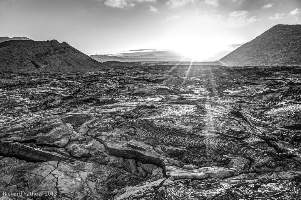 Santiago Lava Beds at Sunset (HDR)