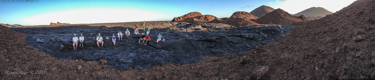 Our Group Sitting on the Lava Fringe