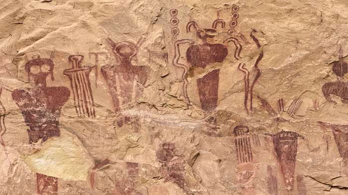Barrier Canyon Style Pictographs (~2000 years old)