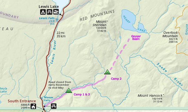 Map of Our Trip (source:nps.gov) Map of Our Trip (source:nps.gov)